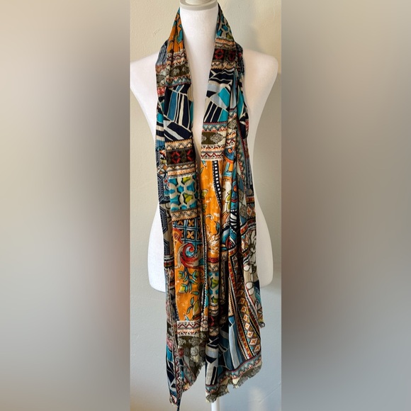 Accessories - 🌸 Colorful, Vibrant, Patterned Bohemian-inspired Design Scarf 70”